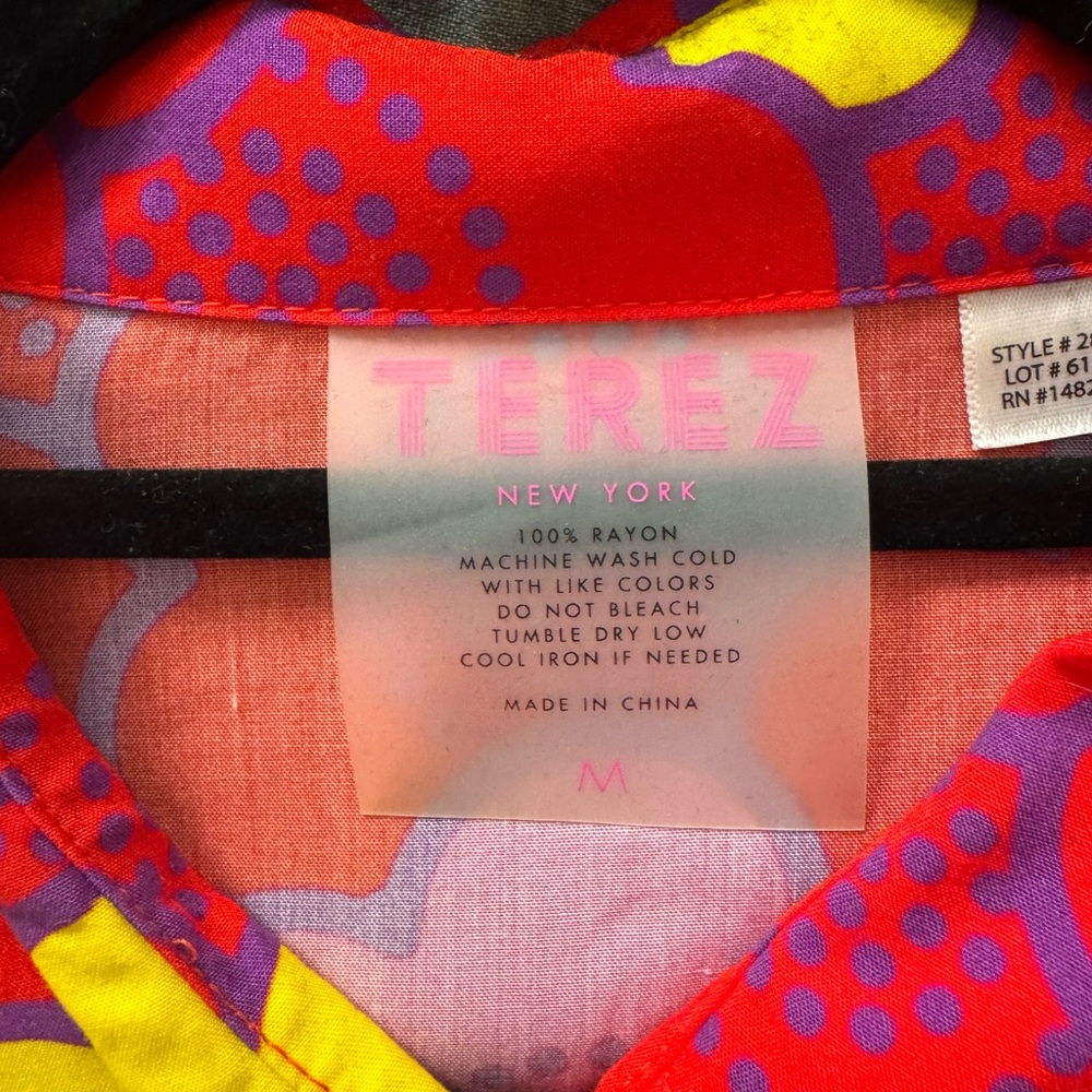 Terez Nested Floral Patchwork Button Down - image 5